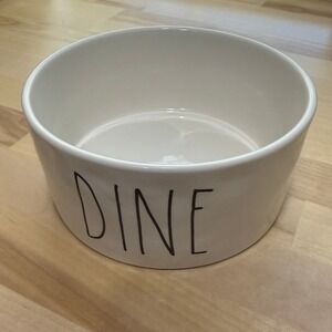 Rae Dunn "DINE" White Ceramic Farmhouse Cottagecore Serving Dish Bowl